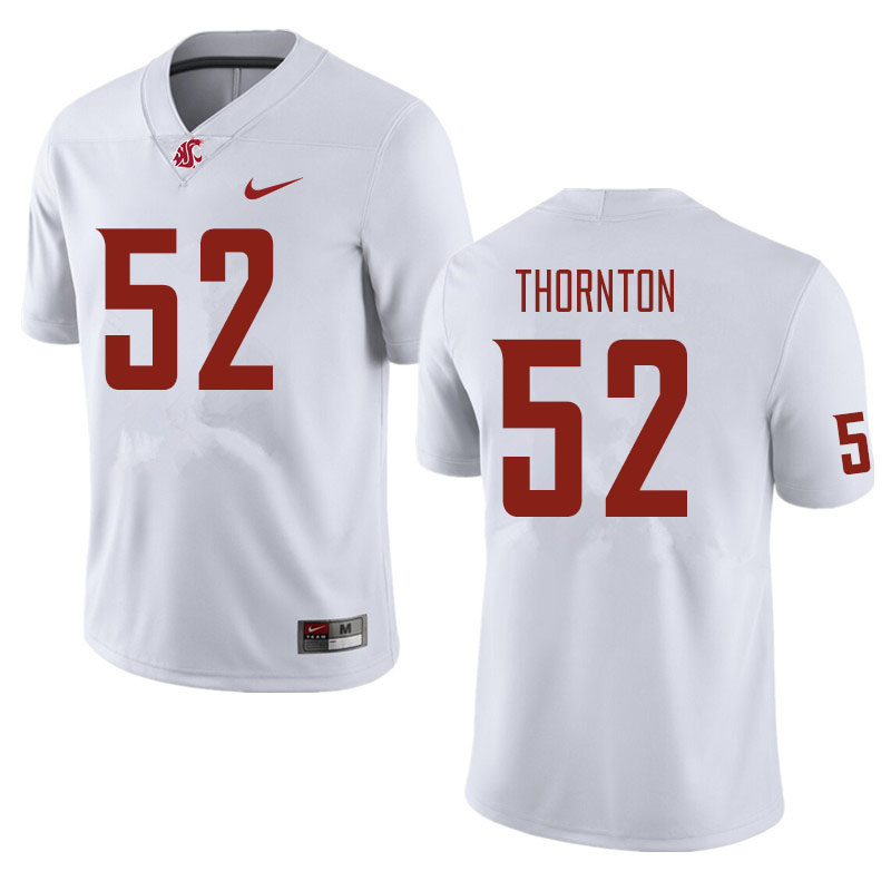 Washington State Cougars #52 Kyle Thornton Football Jerseys Sale-White